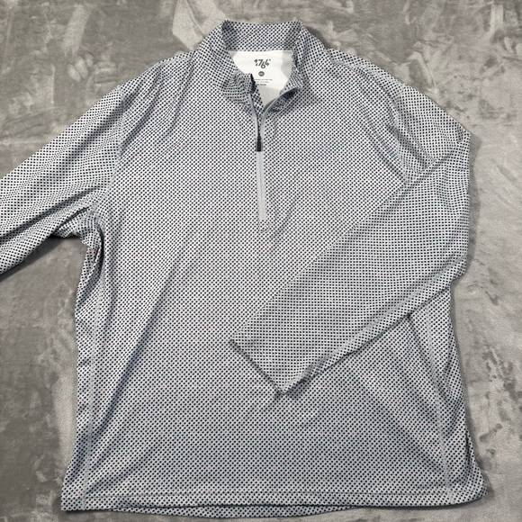 1764 Quarter Zip Pullover Mens XXL Light Blue Performance Golf Mock Neck - Picture 4 of 9